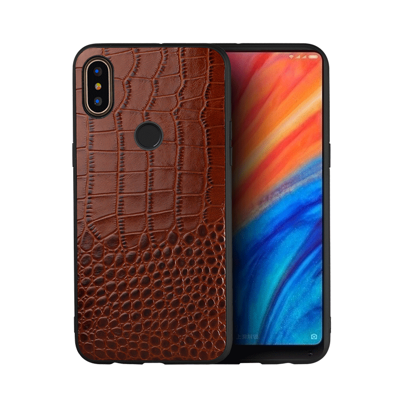 Etui Xiaomi Mi Mix 2s Ochraniacz Tylna Pokrywa Telefon Komórkowy, Obudowa Xiaomi Mi Mix 2s Kreatywne Biznes Mały Braun Beige