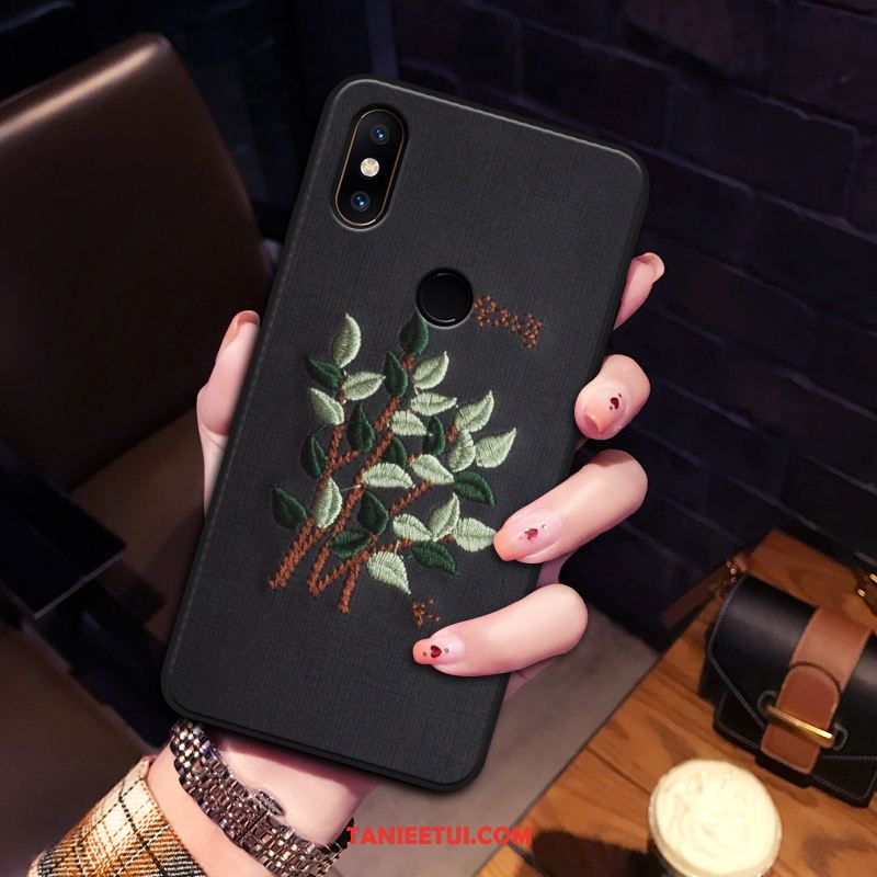 Etui Xiaomi Mi Mix 2s Silikonowe Telefon Komórkowy Flanela, Futerał Xiaomi Mi Mix 2s Osobowość All Inclusive Czarny Beige