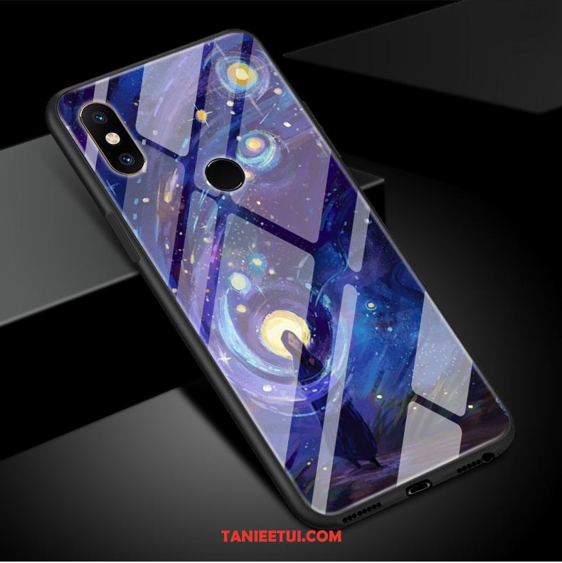 Etui Xiaomi Mi Mix 3 Ochraniacz Ciemno Niebieski Gwiaździsty, Pokrowce Xiaomi Mi Mix 3 Mały Miękki Szkło Hartowane Beige