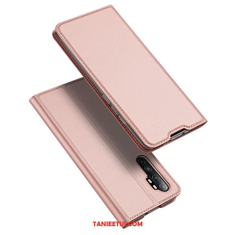 Etui Xiaomi Mi Note 10 Lite Telefon Komórkowy Skórzany Futerał Mały, Obudowa Xiaomi Mi Note 10 Lite Biznes Różowe Beige