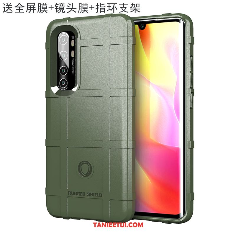 Etui Xiaomi Mi Note 10 Lite Zielony Magnetyzm All Inclusive, Pokrowce Xiaomi Mi Note 10 Lite Na Pokładzie Trzy Mechanizmy Obronne Nubuku Beige