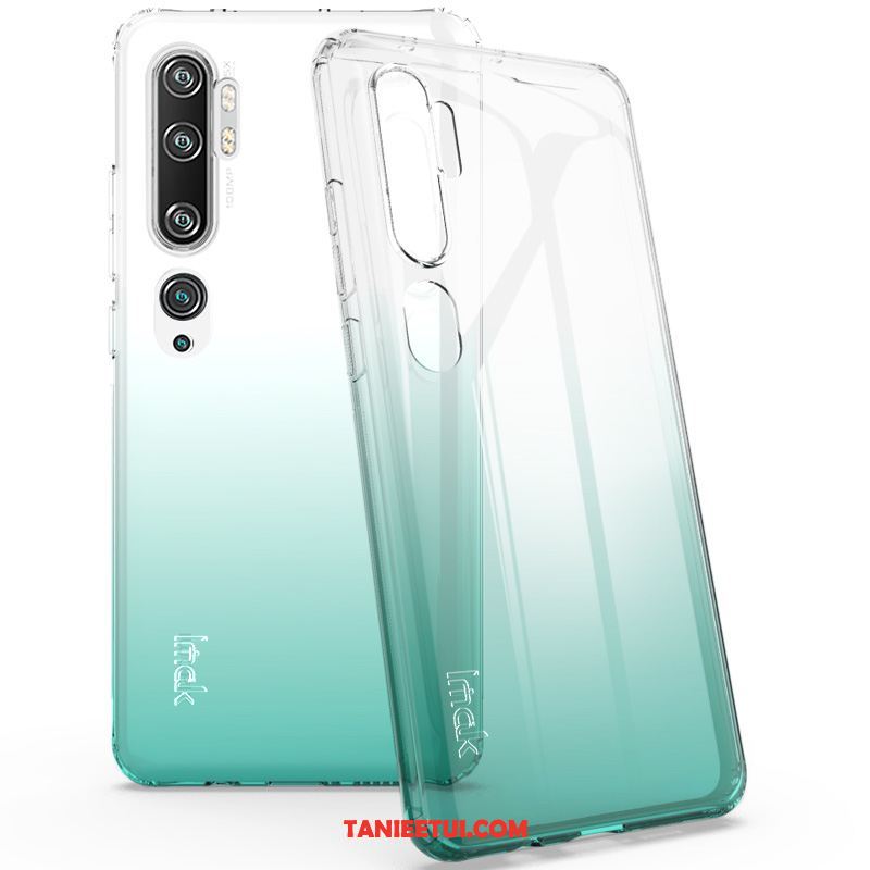 Etui Xiaomi Mi Note 10 Przezroczysty Silikonowe Mały, Futerał Xiaomi Mi Note 10 Ochraniacz Zielony Miękki Beige