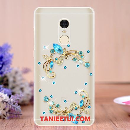 Etui Xiaomi Redmi 5 Niebieski Ochraniacz Wiszące Ozdoby, Obudowa Xiaomi Redmi 5 Rhinestone Tendencja Czerwony Beige