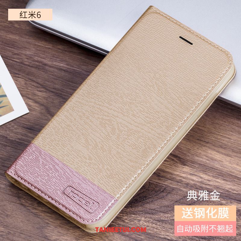 Etui Xiaomi Redmi 6 All Inclusive Czerwony Miękki, Futerał Xiaomi Redmi 6 Skórzany Futerał Silikonowe Telefon Komórkowy Beige