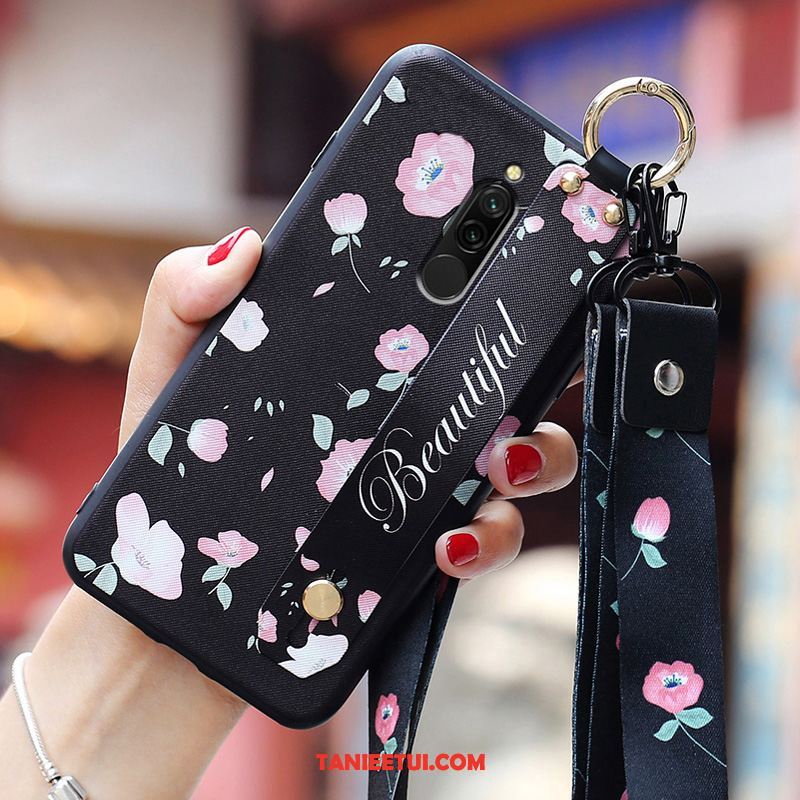 Etui Xiaomi Redmi 8 Cienka Silikonowe Czarny, Futerał Xiaomi Redmi 8 Tendencja Wiszące Ozdoby Mały Beige