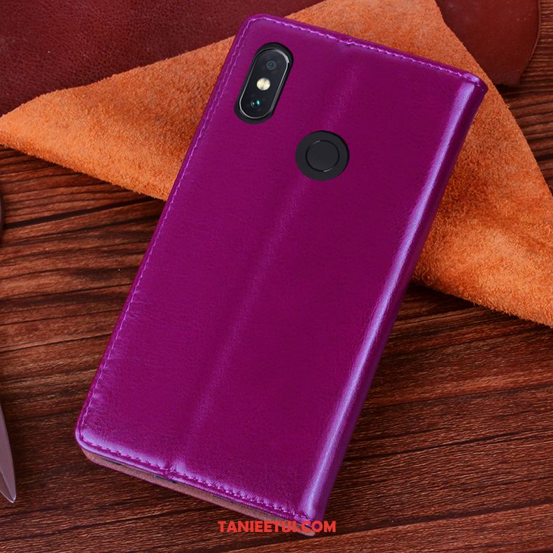 Etui Xiaomi Redmi Note 5 Ochraniacz Skórzany Futerał Telefon Komórkowy, Obudowa Xiaomi Redmi Note 5 Biznes Silikonowe Czerwony Beige