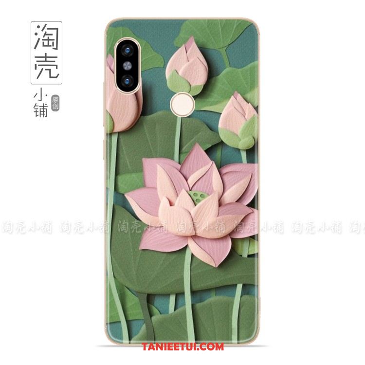 Etui Xiaomi Redmi Note 5 Vintage Zielony Kwiaty, Obudowa Xiaomi Redmi Note 5 Czerwony Chiński Styl Sztuka Beige