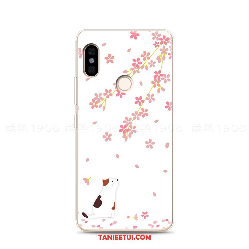 Etui Xiaomi Redmi Note 5 Świeży Sakura Czerwony, Futerał Xiaomi Redmi Note 5 Miękki Telefon Komórkowy Sztuka Beige