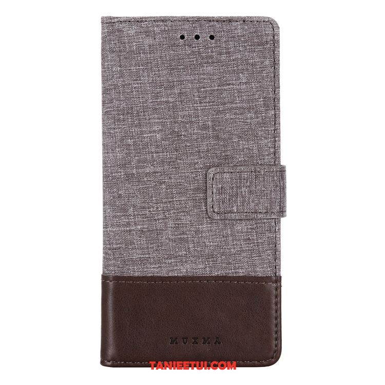 Etui Xiaomi Redmi Note 8t Płótno Szary Anti-fall, Obudowa Xiaomi Redmi Note 8t Mały Skórzany Futerał Wzór Beige