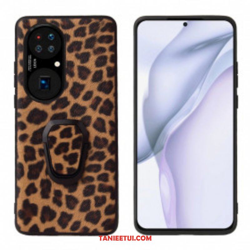 Etui do Huawei P50 Wsparcie Pierścienia W Stylu Lamparta