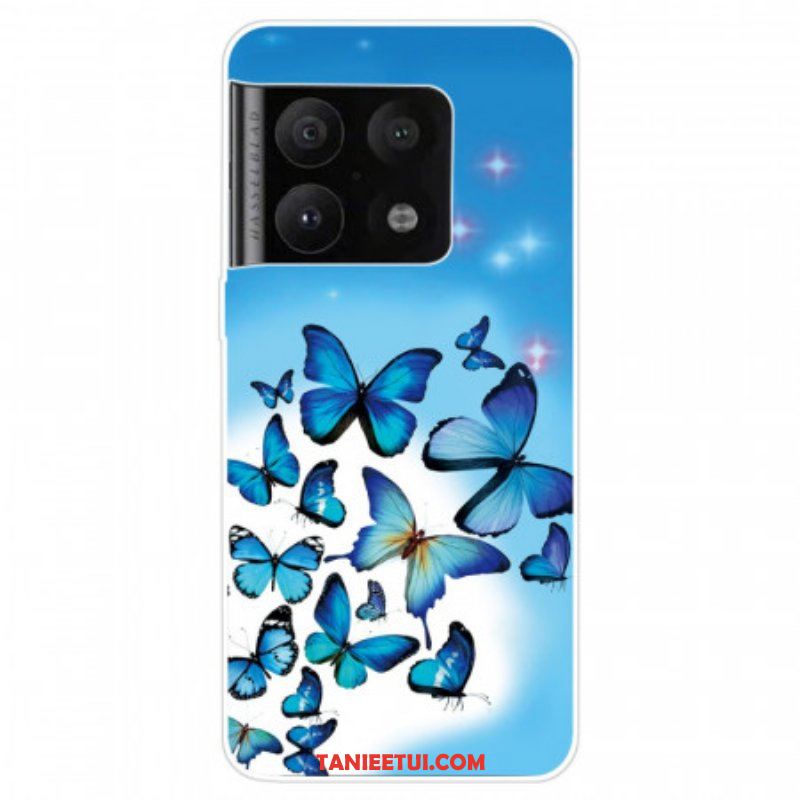 Etui do OnePlus 10 Pro 5G Lot Niebieskich Motyli