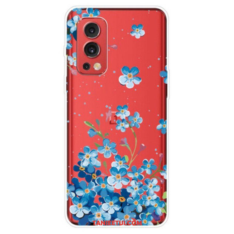 Etui do OnePlus Nord 2 5G Niebieskie Kwiaty
