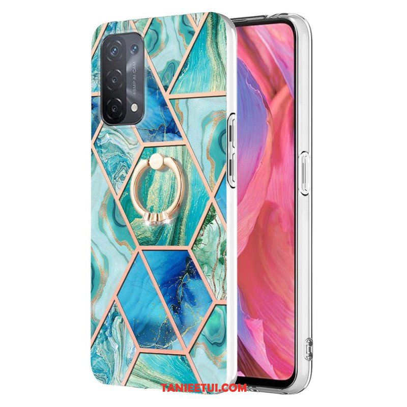 Etui do Oppo A54 5G / A74 5G Marmur Ze Wspornikiem Pierścienia