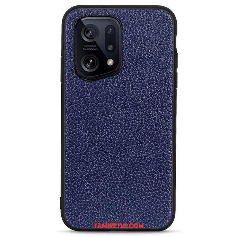 Etui do Oppo Find X5 Prawdziwa Skóra Litchi