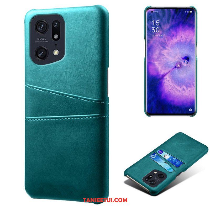 Etui do Oppo Find X5 Pro Etui Na Karty Z Efektem Skóry