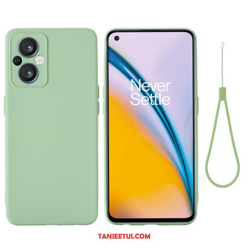 Etui do Oppo Reno 8 Lite z Łańcuch Płynny Silikon W Paski