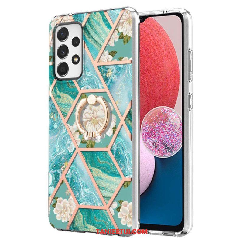 Etui do Samsung Galaxy A13 Kwiaty Wspornika Pierścieniowego