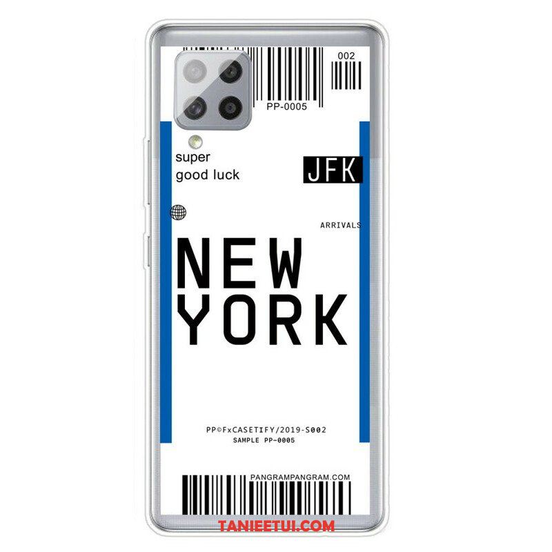 Etui do Samsung Galaxy A42 5G Karta Pokładowa Do Nowego Jorku