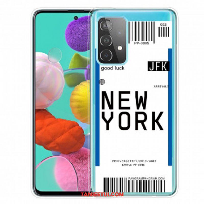Etui do Samsung Galaxy A52 4G / A52 5G / A52s 5G Karta Pokładowa Do Nowego Jorku