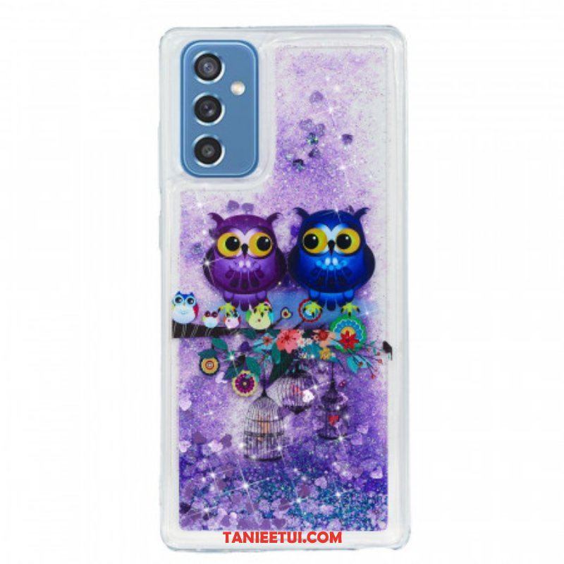 Etui do Samsung Galaxy M52 5G Para Fioletowych Sów