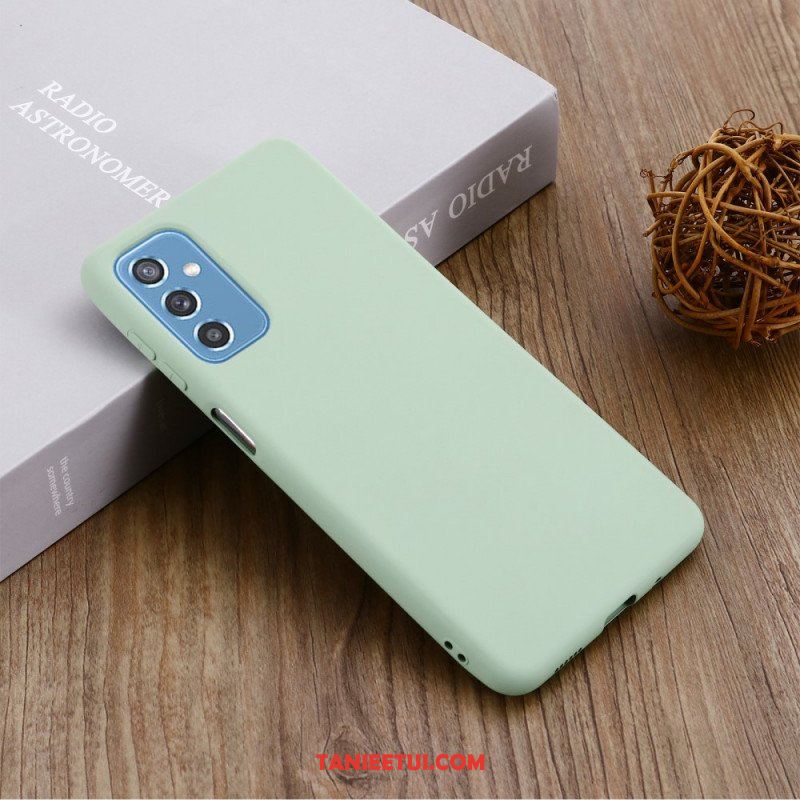 Etui do Samsung Galaxy M52 5G z Łańcuch Płynny Silikon W Paski