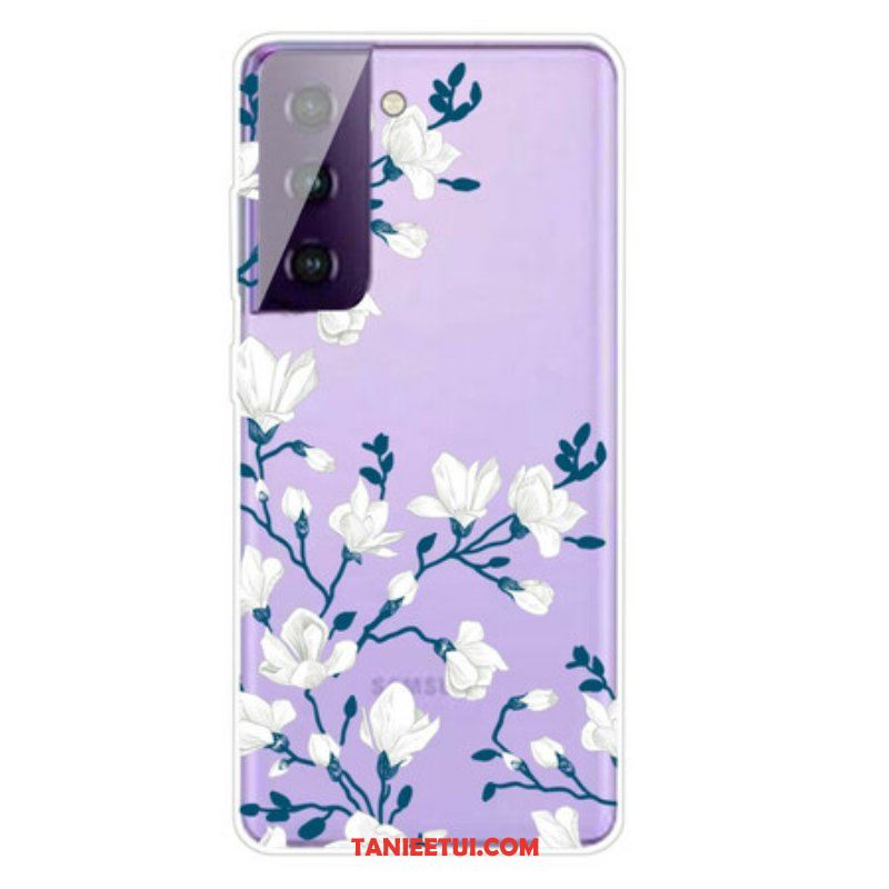 Etui do Samsung Galaxy S21 5G Białe Kwiaty