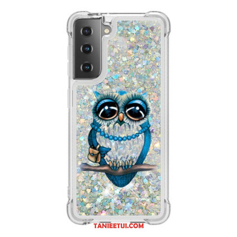 Etui do Samsung Galaxy S21 5G Cekiny Panna Sowa