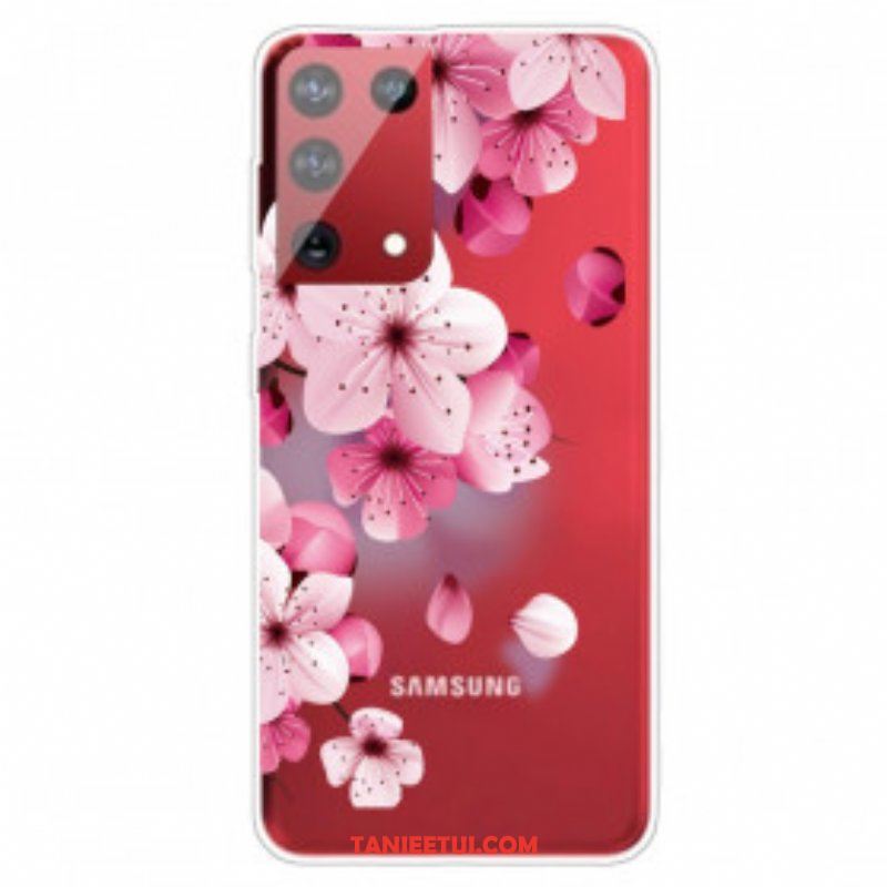 Etui do Samsung Galaxy S21 Ultra 5G Małe Różowe Kwiaty