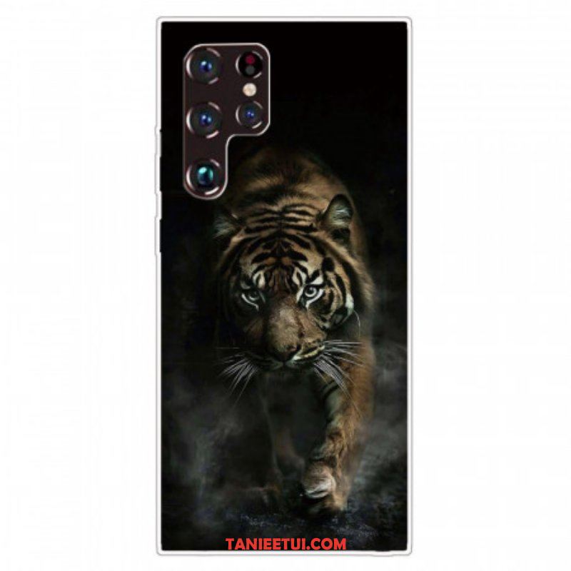 Etui do Samsung Galaxy S22 Ultra 5G Elastyczny Tygrys