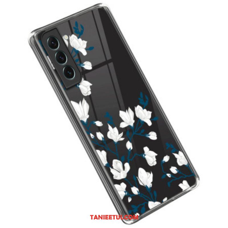 Etui do Samsung Galaxy S23 5G Bezszwowi Biali Kwiaty