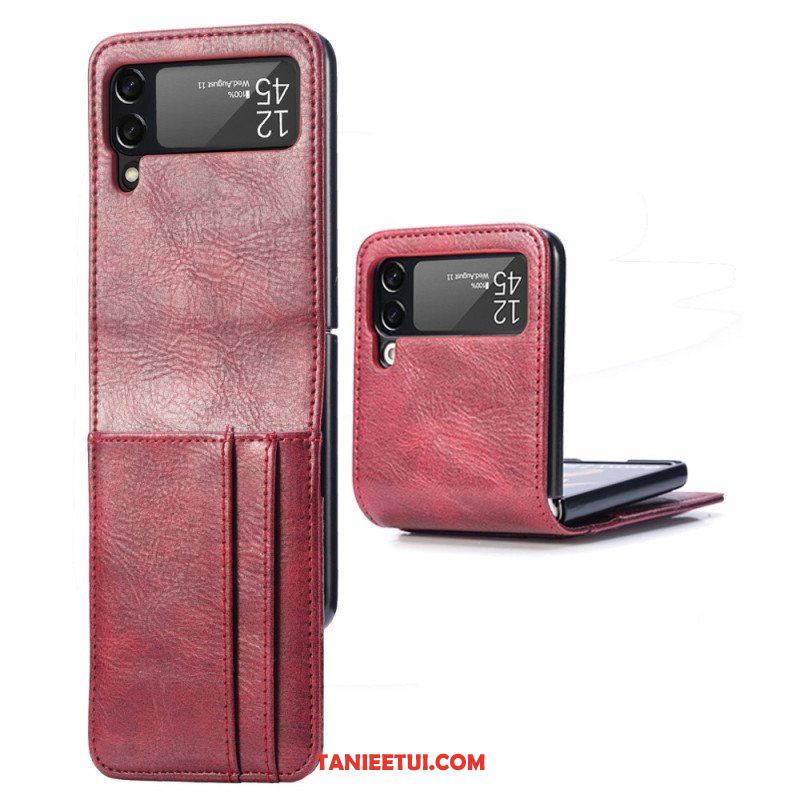 Etui do Samsung Galaxy Z Flip 4 Etui Folio Stylowe Skórzane Etui Na Karty