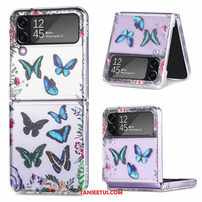 Etui do Samsung Galaxy Z Flip 4 Etui Folio Wiele Motyli