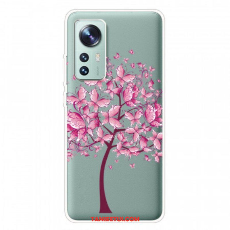 Etui do Xiaomi 12 Pro Silikonowe Różowe Drzewo