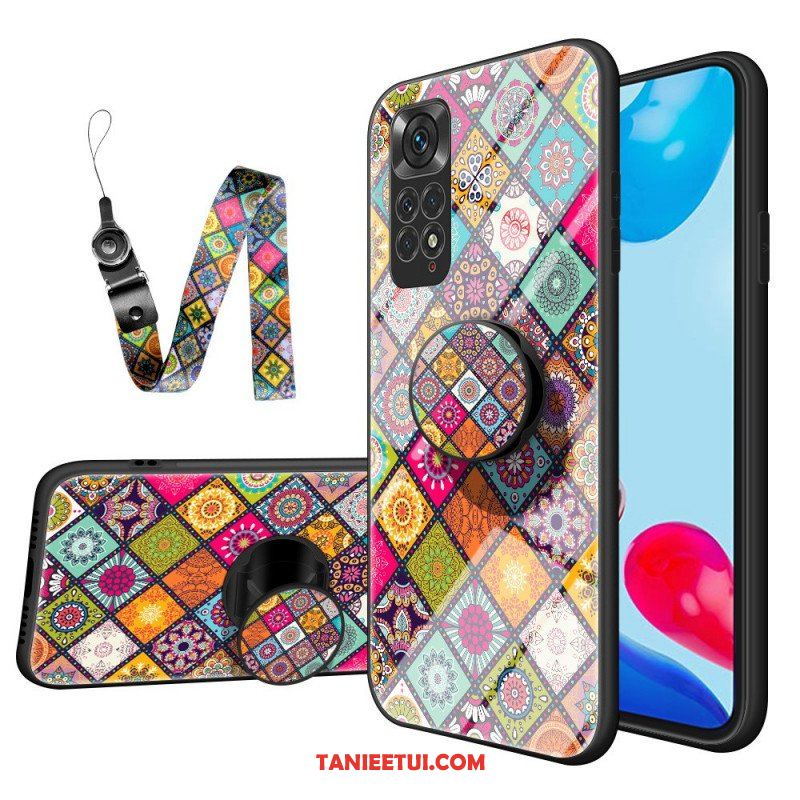 Etui do Xiaomi Redmi Note 11 / 11S Patchworkowy Uchwyt Magnetyczny