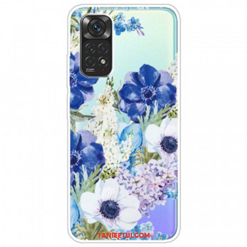 Etui do Xiaomi Redmi Note 11 Pro / 11 Pro 5G Akwarela Niebieskie Kwiaty