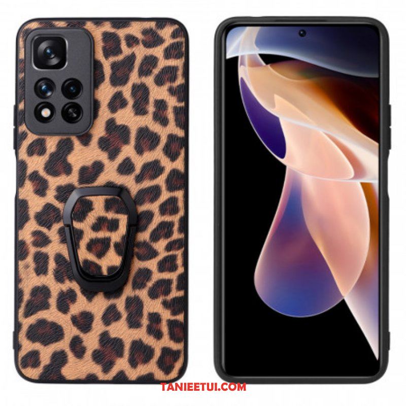 Etui do Xiaomi Redmi Note 11 Pro Plus 5G Wsparcie Pierścienia W Stylu Lamparta