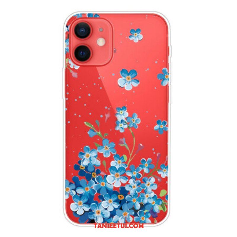 Etui do iPhone 13 Mini Bukiet Niebieskich Kwiatów