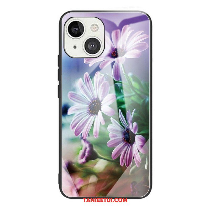 Etui do iPhone 13 Mini Realistyczne Kwiaty Ze Szkła Hartowanego