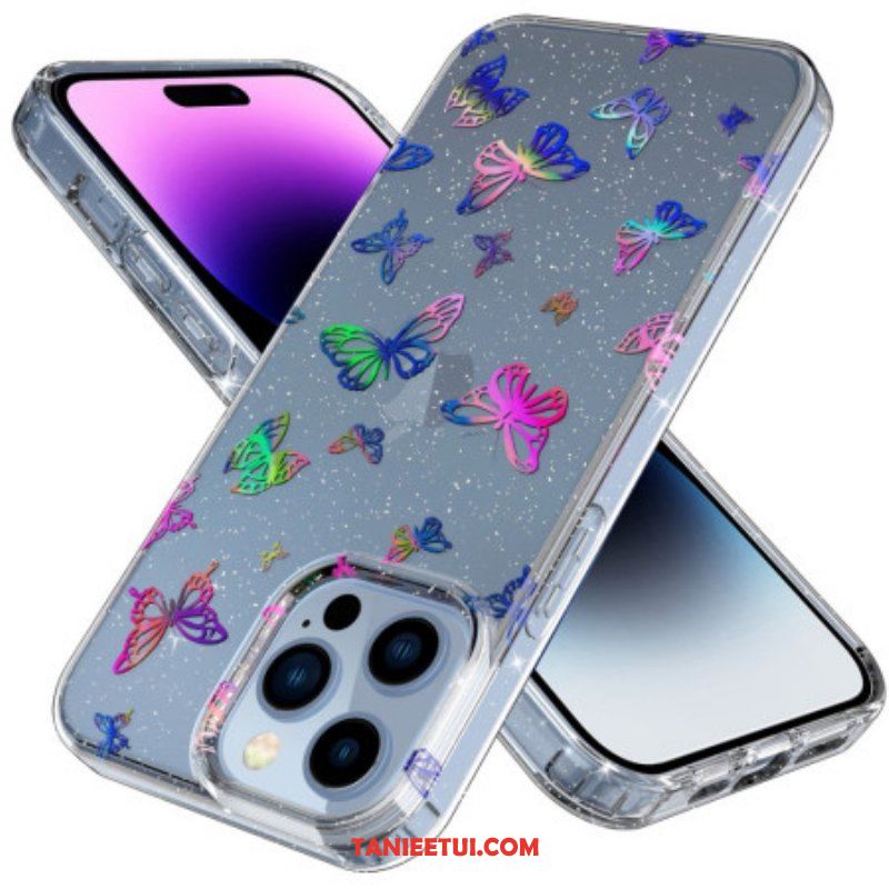 Etui do iPhone 14 Pro Bezszwowe Motyle