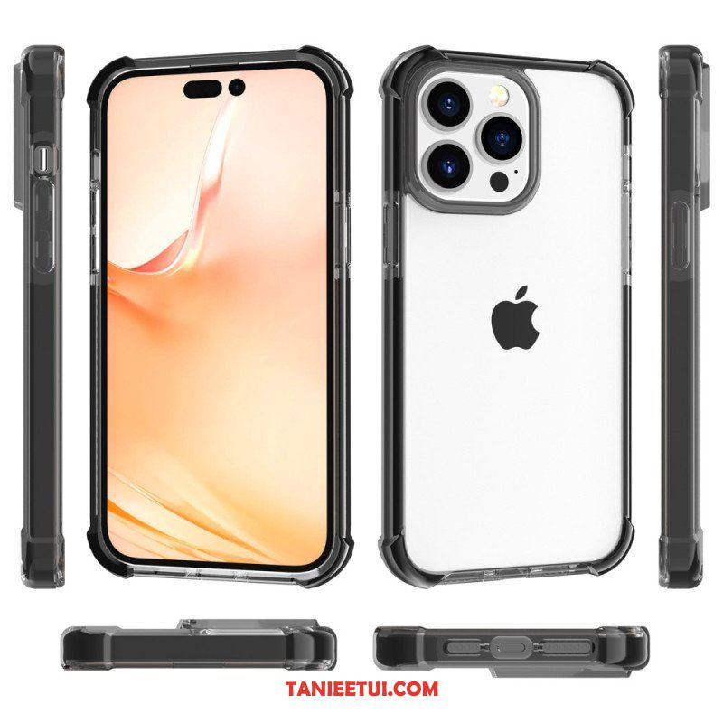 Etui do iPhone 14 Pro Max Przezroczyste Kolorowe Krawędzie