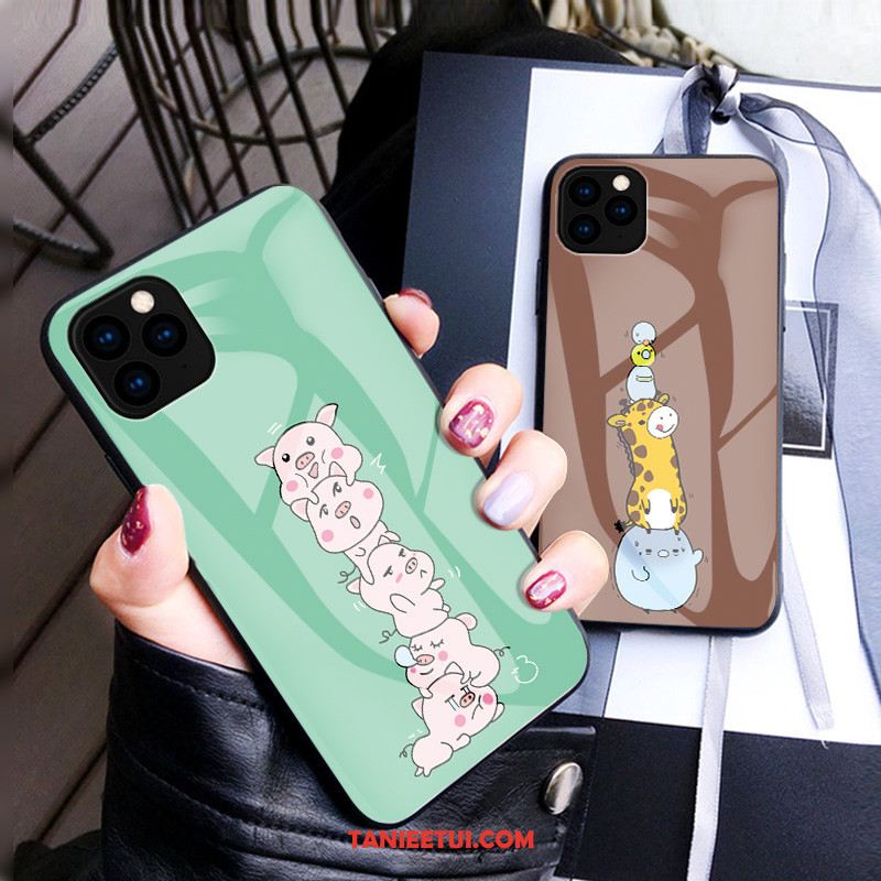 Etui iPhone 11 Pro Max Moda Telefon Komórkowy Kreskówka, Futerał iPhone 11 Pro Max Ochraniacz Szkło Kotek