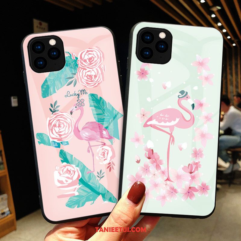 Etui iPhone 11 Pro Max Proste Anti-fall Luksusowy, Futerał iPhone 11 Pro Max Szkło Telefon Komórkowy Ptak