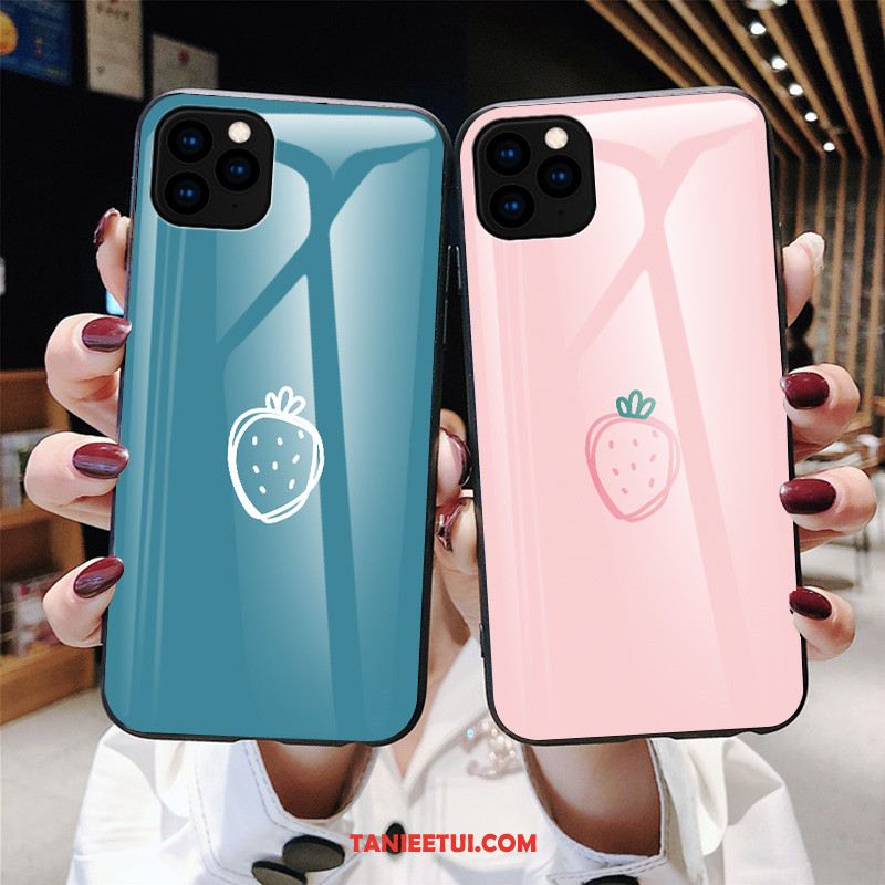 Etui iPhone 11 Pro Max Truskawka Szkło Trudno, Pokrowce iPhone 11 Pro Max Proste Telefon Komórkowy Nowy