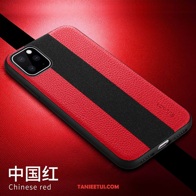 Etui iPhone 11 Pro Ochraniacz Skóra Moda, Obudowa iPhone 11 Pro Czerwony All Inclusive Skórzany Futerał