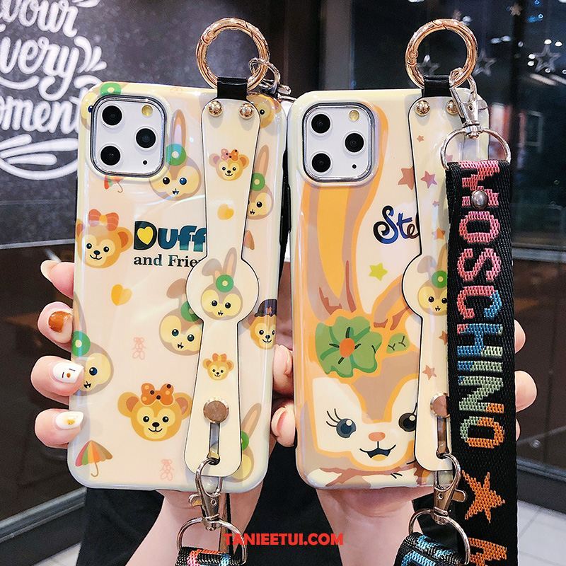 Etui iPhone 11 Pro Serce Kreatywne Bunny, Pokrowce iPhone 11 Pro Wiszące Ozdoby Wspornik Żółty