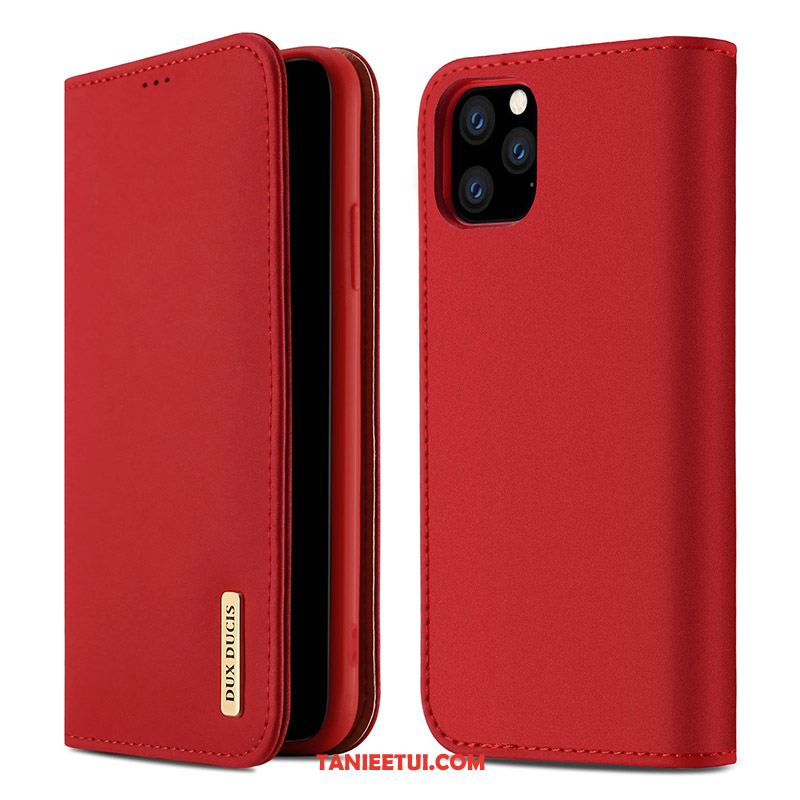 Etui iPhone 11 Pro Skórzany Futerał Anti-fall Czerwony, Pokrowce iPhone 11 Pro All Inclusive Nowy Prawdziwa Skóra