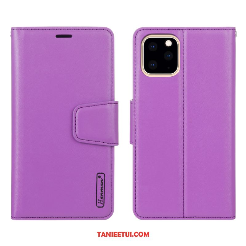 Etui iPhone 11 Pro Telefon Komórkowy Purpurowy Portfel, Futerał iPhone 11 Pro Ochraniacz Wiszące Ozdoby Skórzany