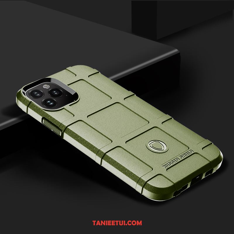 Etui iPhone 11 Pro Trudno Telefon Komórkowy Nubuku, Pokrowce iPhone 11 Pro Anti-fall Miękki Zielony