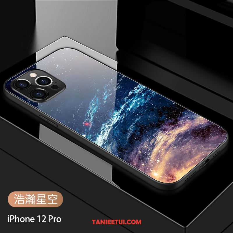 Etui iPhone 12 Pro Kreatywne Gwiaździsty Silikonowe, Pokrowce iPhone 12 Pro Lustro Anti-fall Szkło