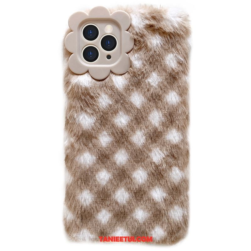 Etui iPhone 12 Pro Max Kreatywne W Kratę Pluszowa, Obudowa iPhone 12 Pro Max Osobowość Anti-fall Mieszane Kolory Beige